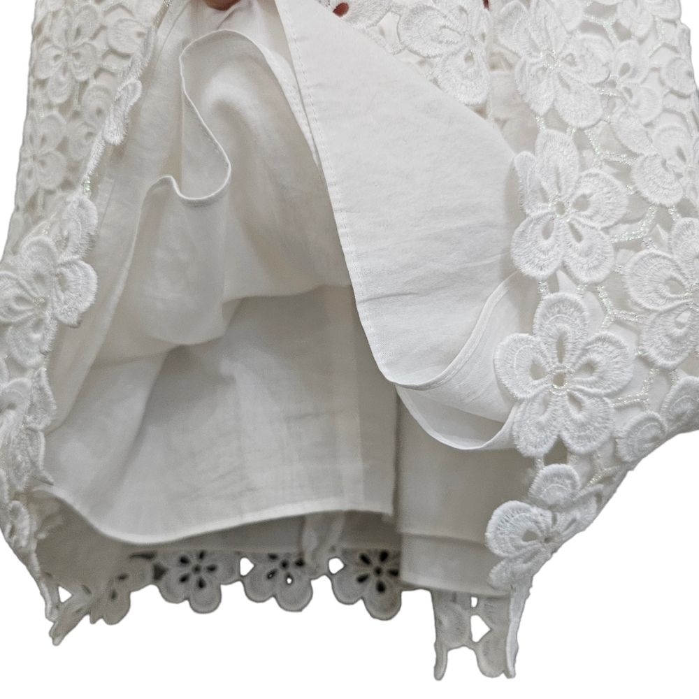 Lilly Pulitzer Katie Cut Out Daisy Resort Irradecent White Floral Lace Dress - Picture 13 of 16